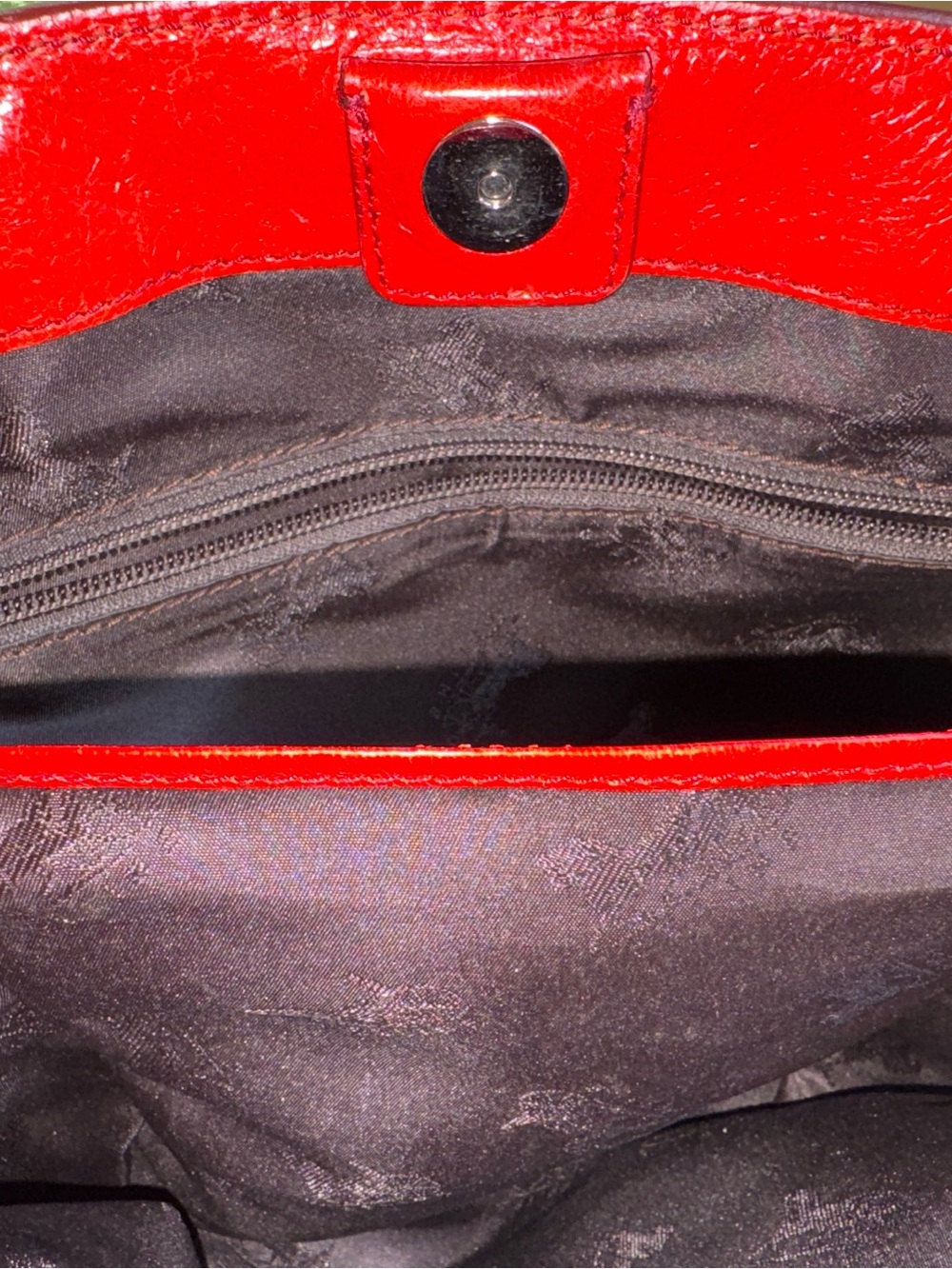 Vintage Red Leather Celine Shoulder Bag Made In Italy - Picture 8 of 15
